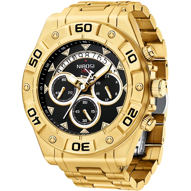 Luxury Gold Quartz Sport Watch