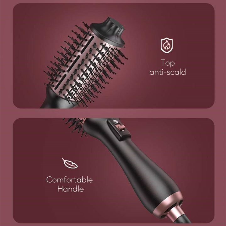 4-in-1 Hot Air Brush Blow Dryer for Voluminous Curls and Reduced Frizz