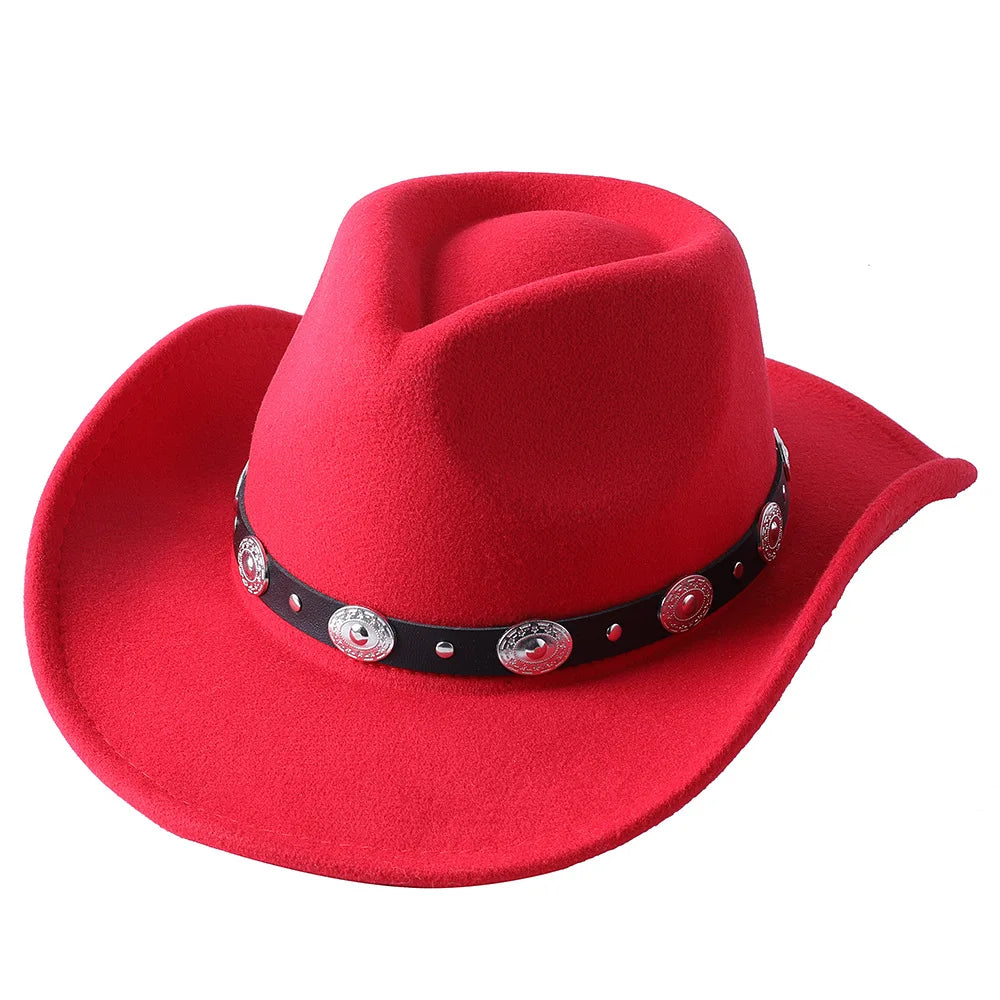 Thickened Unisex Cowboy Fedora Hat - Stylish Autumn & Winter Accessory