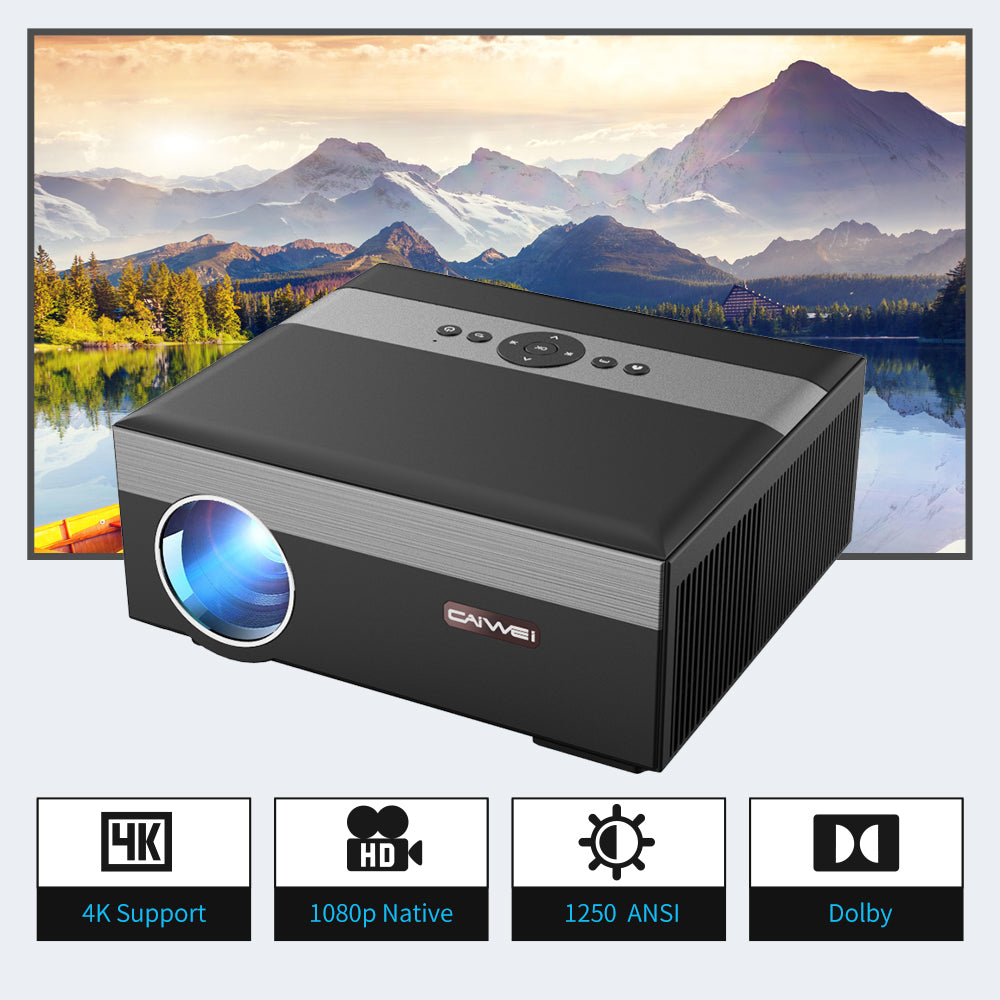 4K 15000Lumens LED Projector with 300-inch Display, Android 5G WiFi, Full HD Smart TV