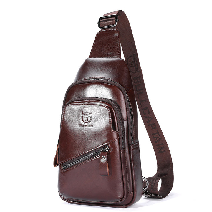 Bull Captain High-grade Large-capacity Genuine Leather Men's Shoulder Crossbody