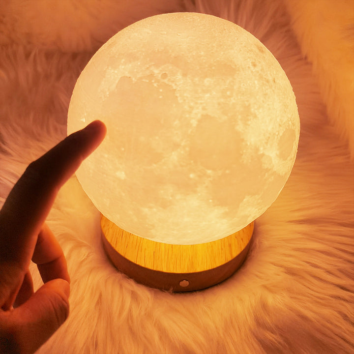 Rotating Sleeping Moon Small Night Lamp