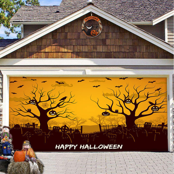 Halloween Party Decorative Hanging Cloth Garage Door Background Fabric