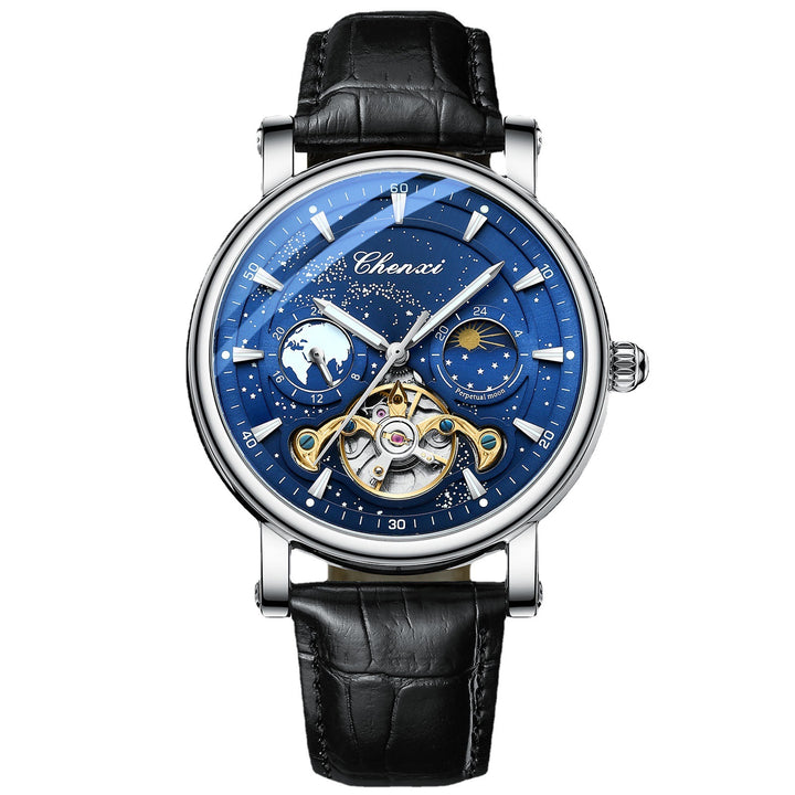 Xinghe Moon Phase Hollow Tourbillon Mechanical Watch Luminous