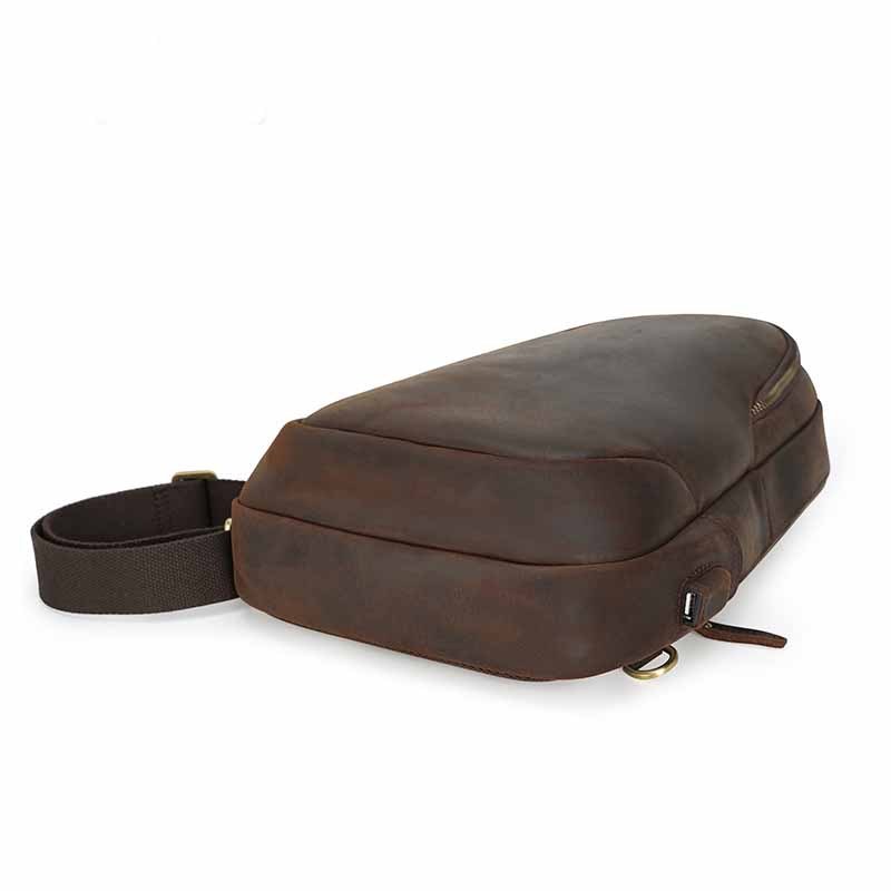 Vintage Casual Leather Men's Chest Bag