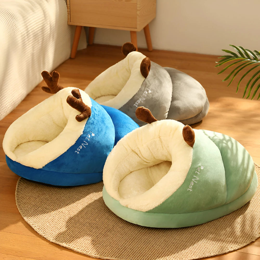 Cozy Plush Dog Bed Sofa - Warm Kennel for Small to Medium Pets