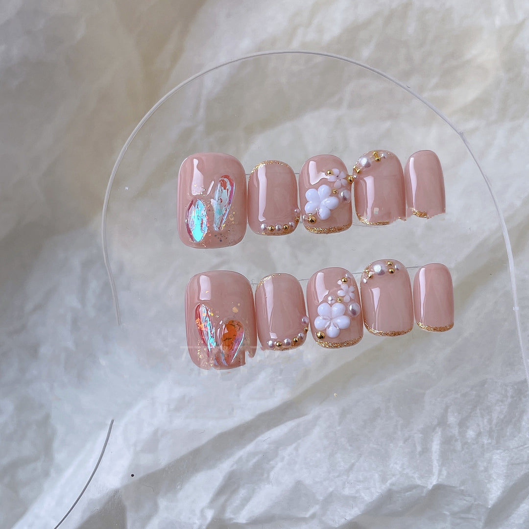 Pearl Floret Removable Nail Patch