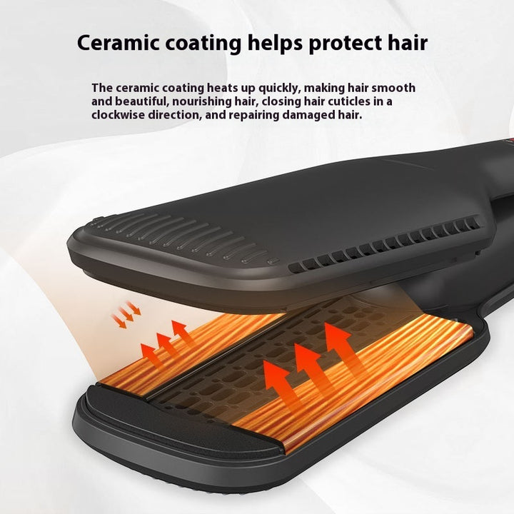 Two-in-one Hot Air Straightener Wet And Dry Widened Panel Hair Straighter