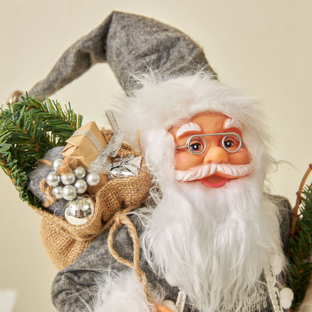 Striped Santa Claus Ornaments Nordic Style Silver Rudolf Doll