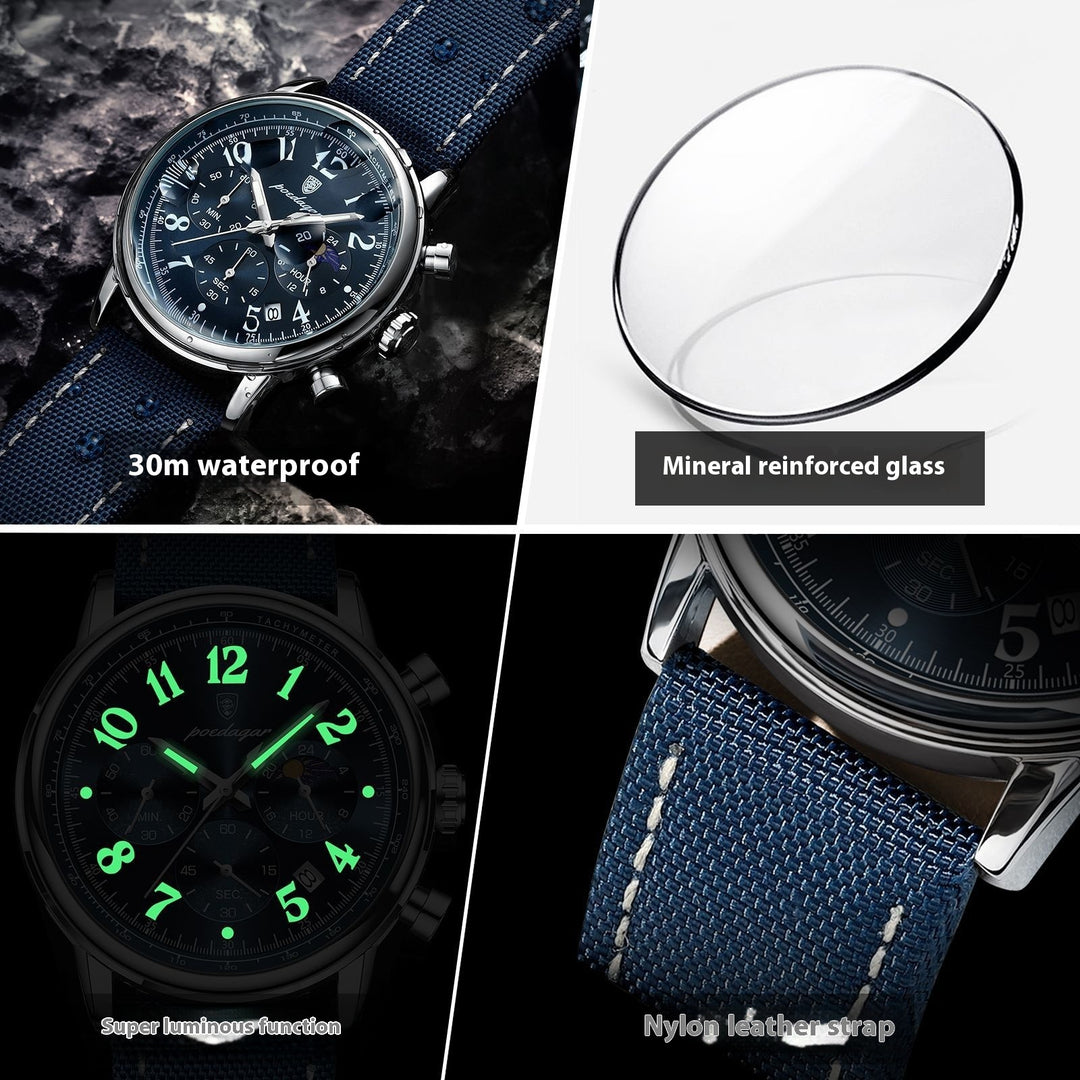 Multi-functional Waterproof Fashion Quartz Watch