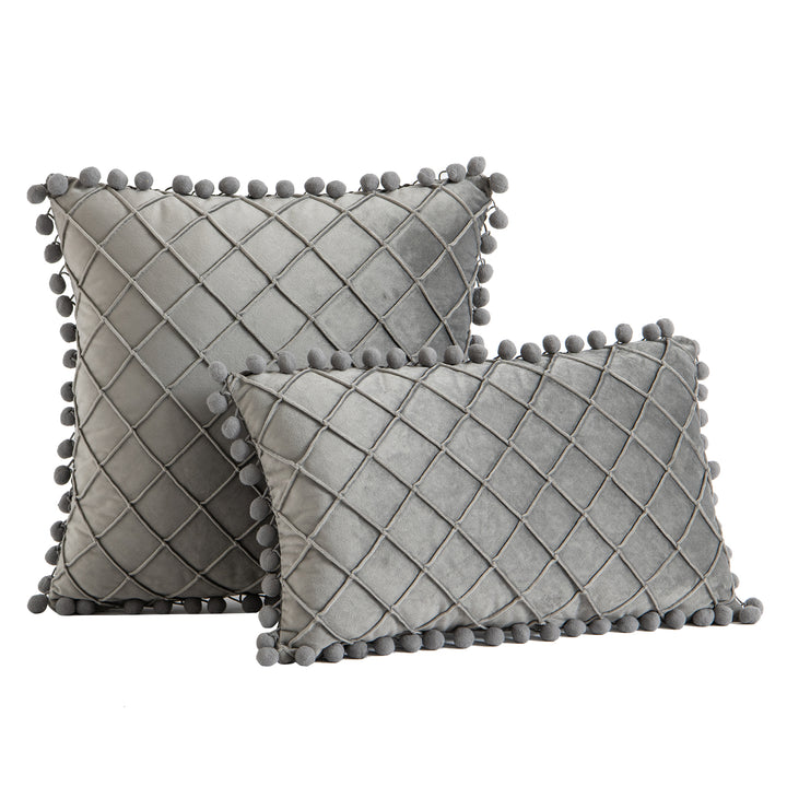 Velvet Soft Plaid Throw Pillow Covers