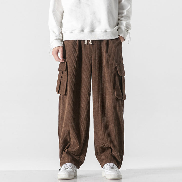 Men's Corduroy Loose Wide Leg Straight All-matching Casual Pants