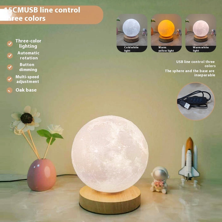 Rotating Sleeping Moon Small Night Lamp