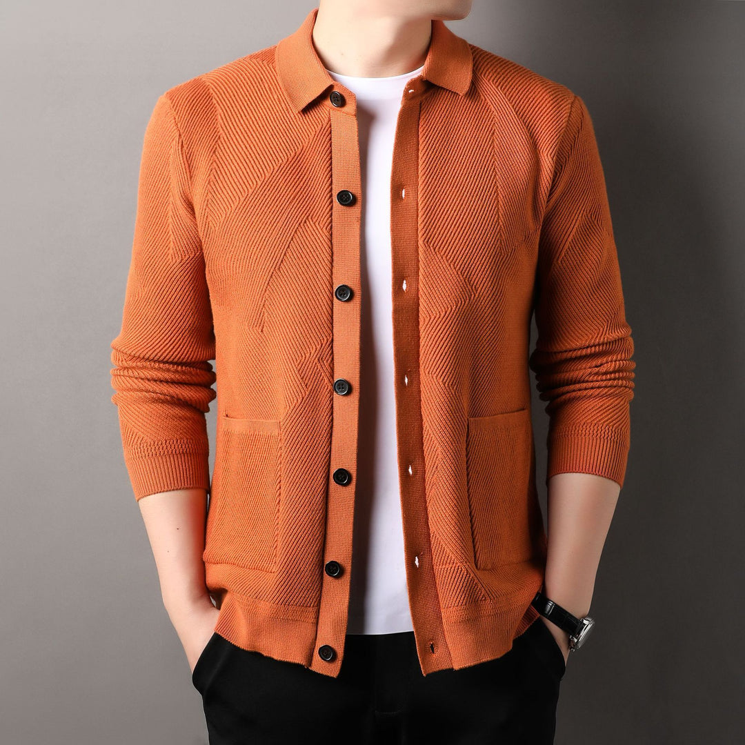 Men's Knitting Sweater Cardigan Lapel Fashion