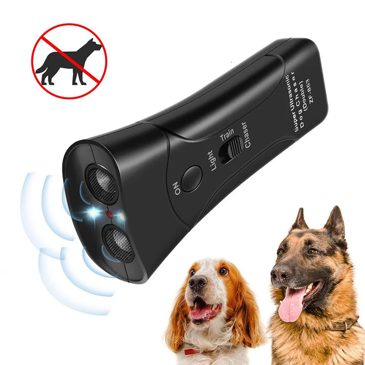 Durable Ultrasonic Dog Repeller with LED Flashlight for Bark Control