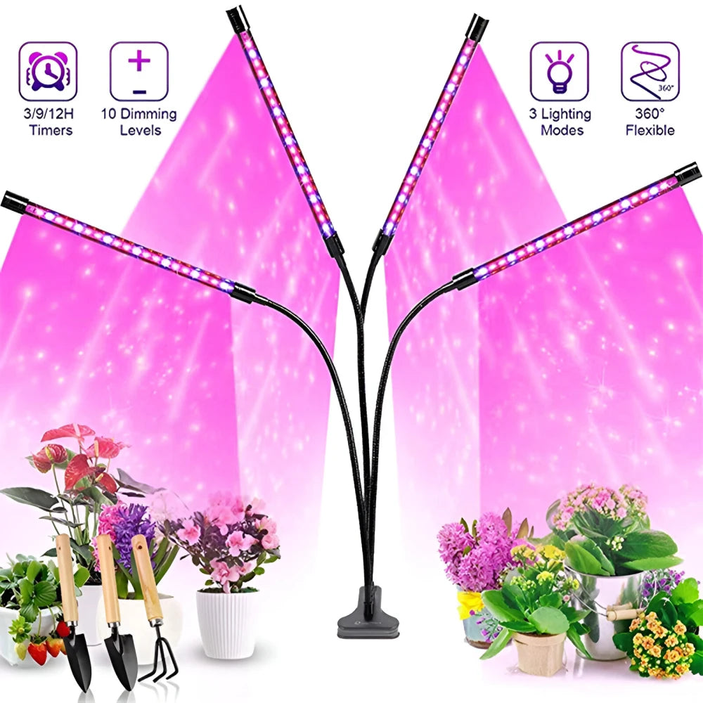 USB LED Indoor Plant Grow Light with Timer & 10 Dimmable Levels