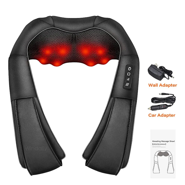 Neck and Shoulder Massager with Heat – Electric Back Massager