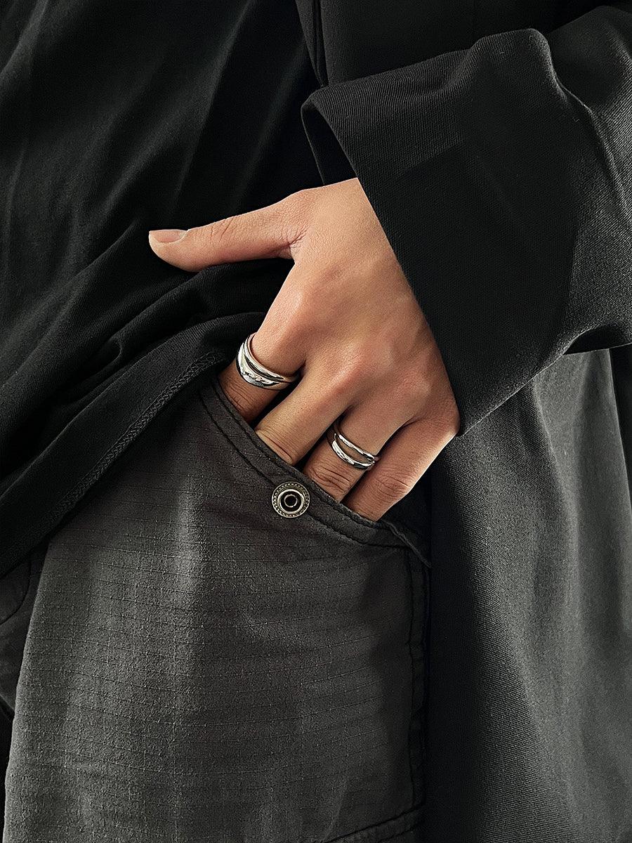 Double-layer Irregular Minority Ring Is Extremely Simple And Cold - Trendha