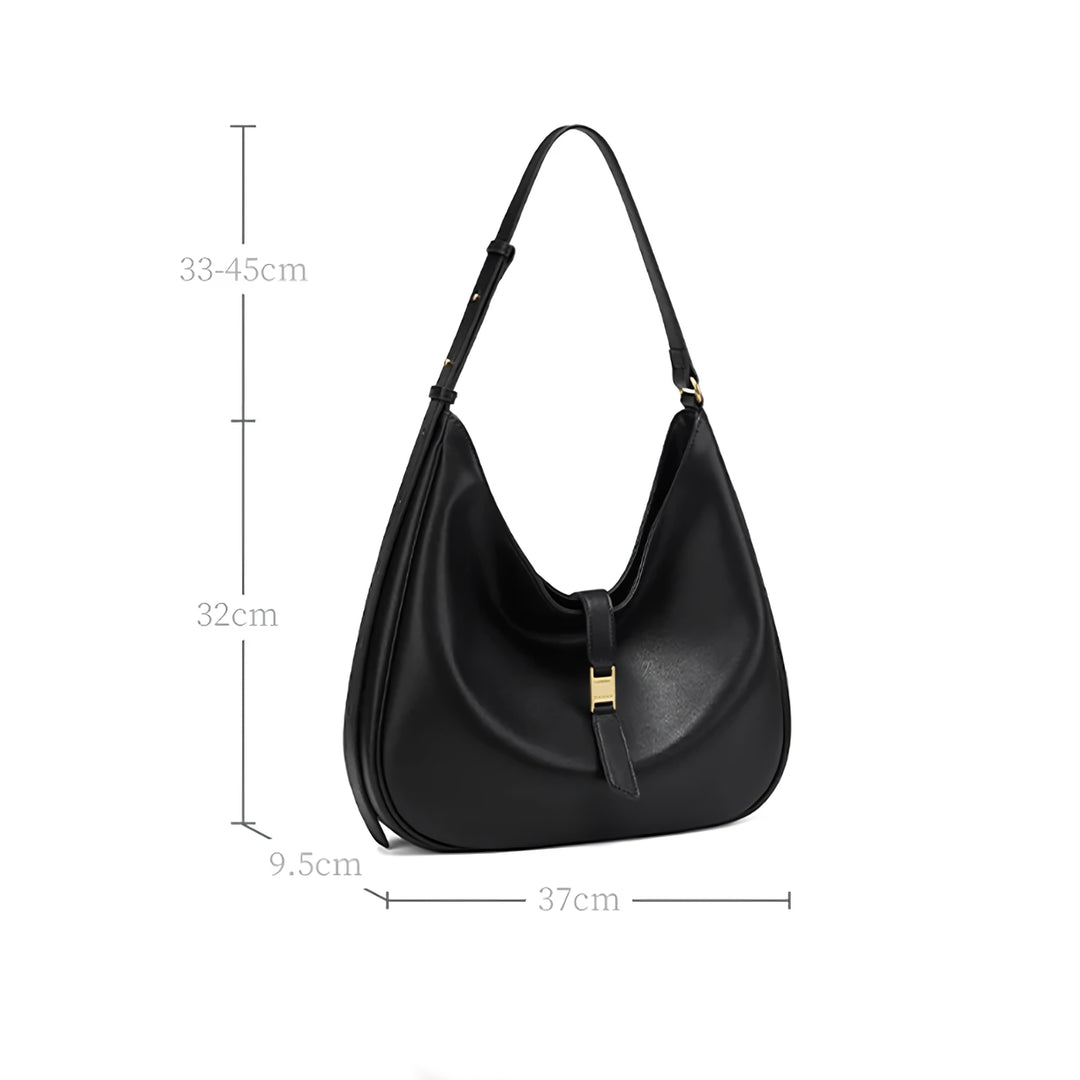 Summer Large Capacity Tote Bag - Black Shoulder & Crossbody Bag for Women