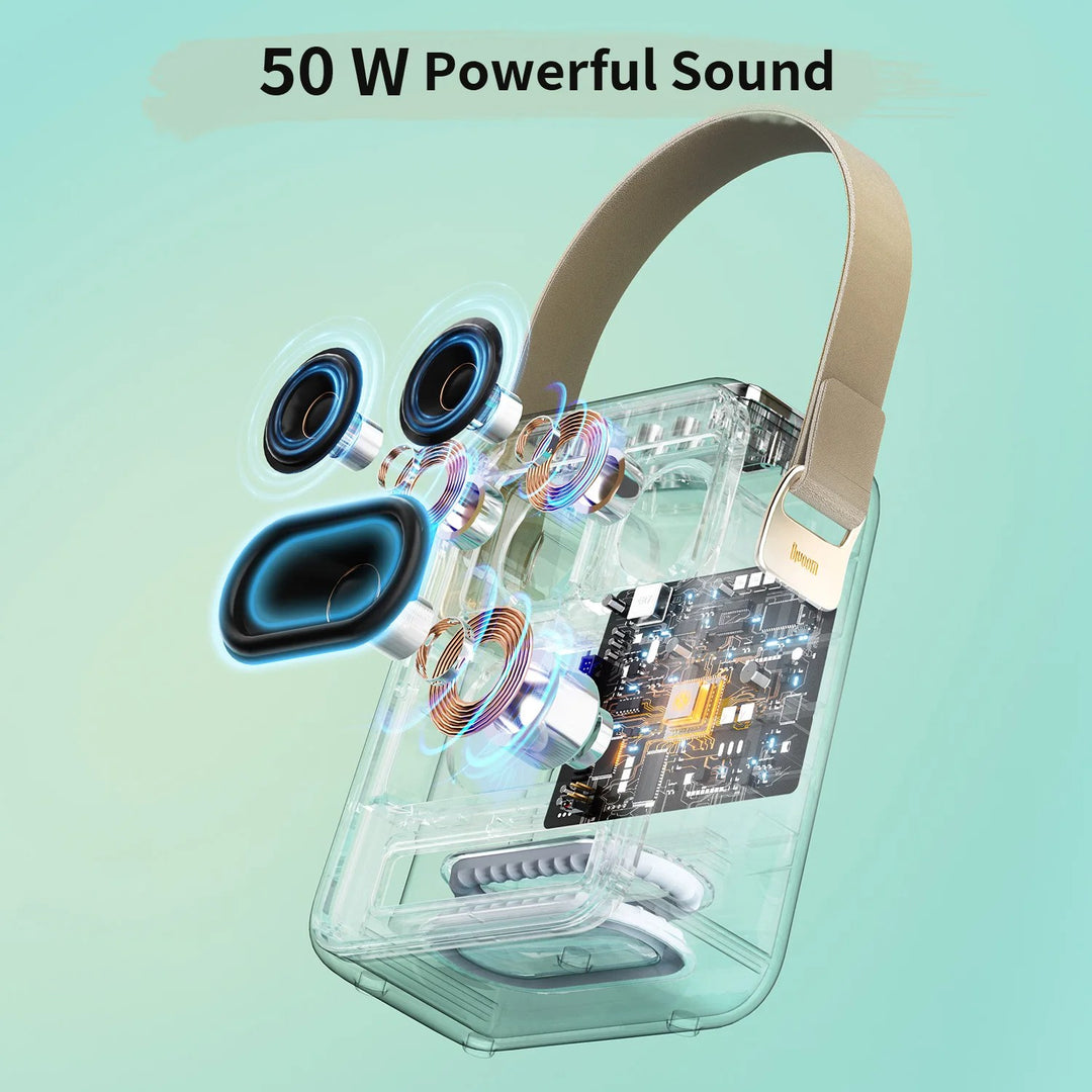 Portable Bluetooth Karaoke Speaker with Powerful Sound and Voice Change Mode