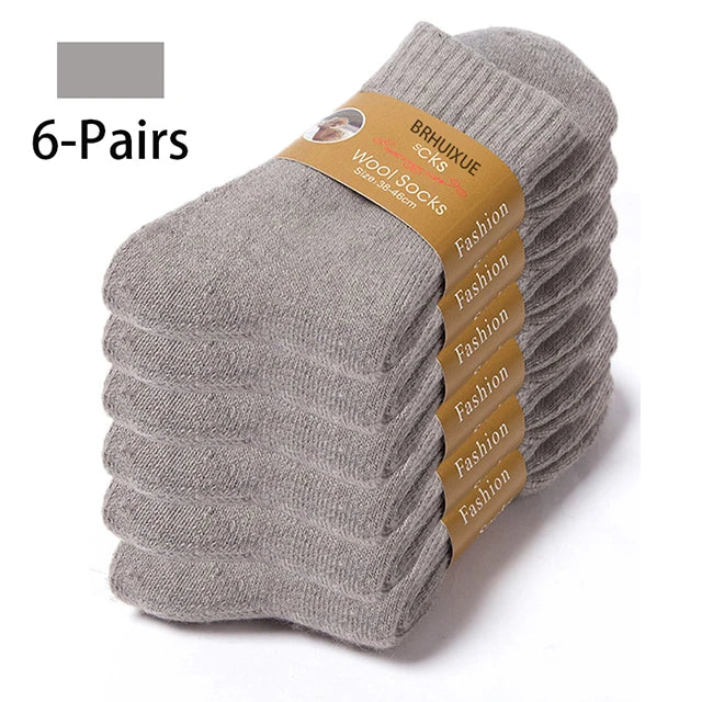 6 Pairs Super Thick Winter Wool Socks