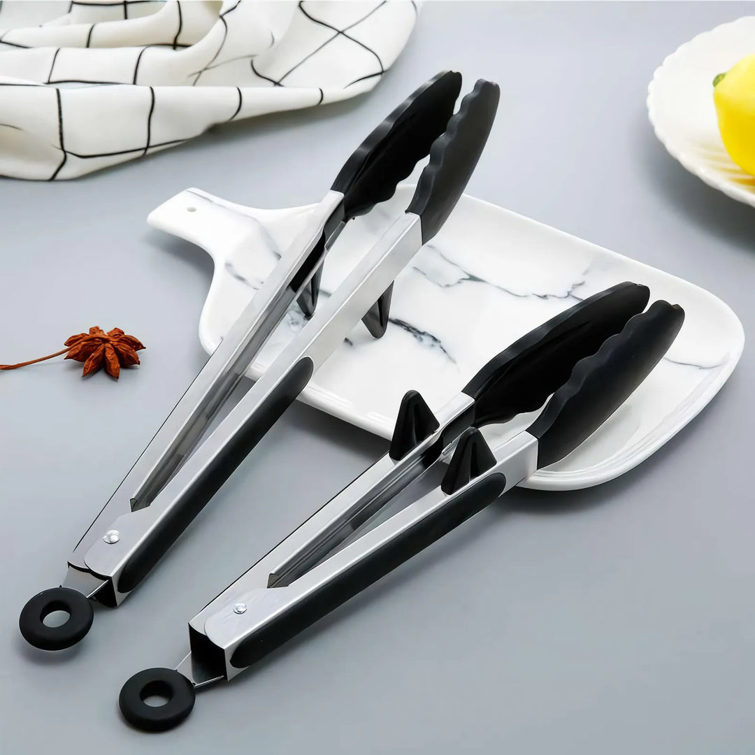 Premium Silicone Kitchen Tongs Set