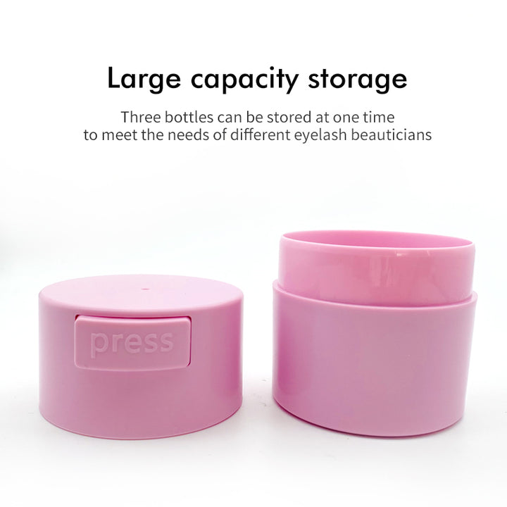 Lightweight Eyelash Glue Storage Tank with Sealed Jar and Adhesive Stand