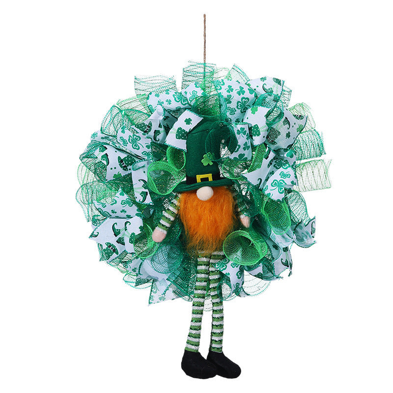 St Patrick Doll Garland Home Decoration Irish Festival Courtyard Decoration Door Hanging