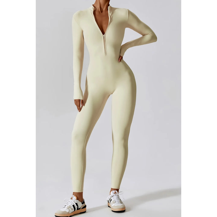 Women's High-Performance Zipper Long Sleeve Bodysuit