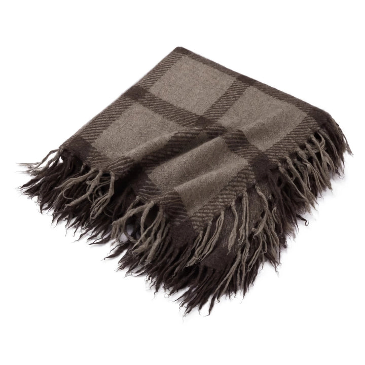 Luxury Wool Plaid Scarf Shawl