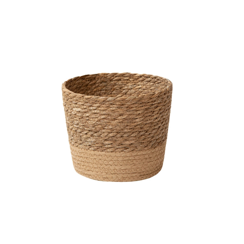 Hand-Woven Straw Wicker Plant and Storage Basket