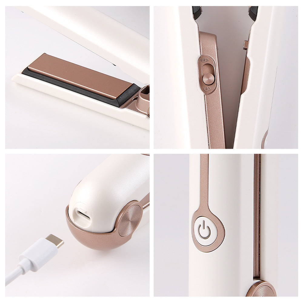 Portable Mini 2-in-1 USB Charging Straightener