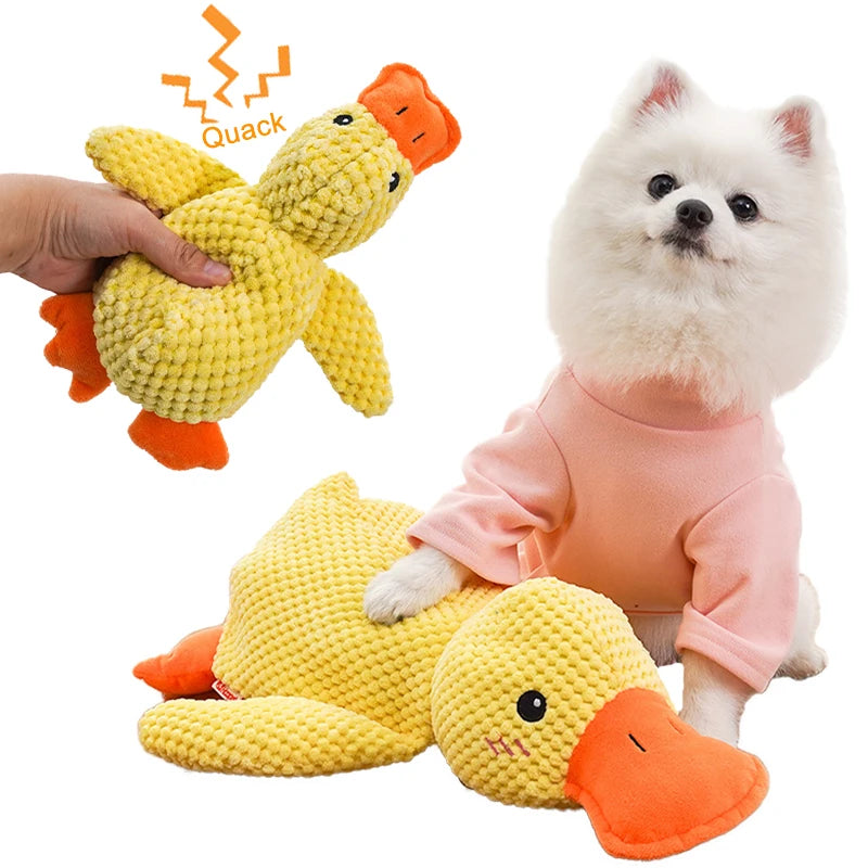 Duck Shape Quacking Dog Toy - Durable, Interactive, and Chew-Resistant for Small to Large Dogs