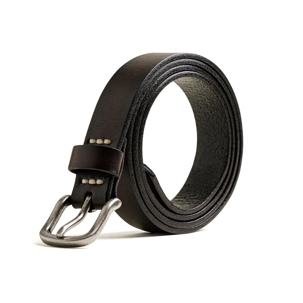 Classic Black Genuine Leather Men's Belt - Versatile and Durable