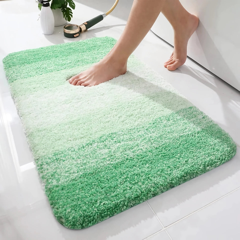 Luxury Microfiber Absorbent Bath Mat - Non-Slip Plush Bathroom Rug