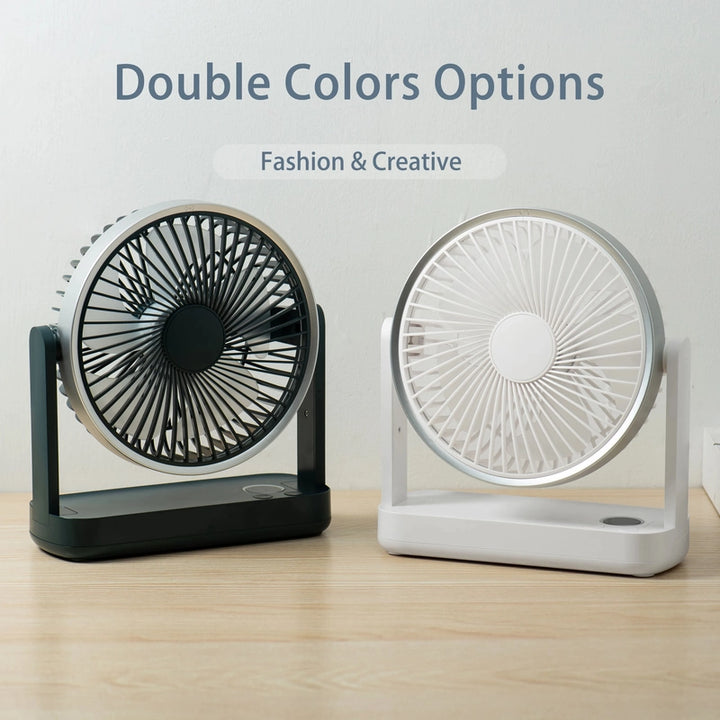 Compact Rechargeable USB Desk Fan for Home, Office, and Outdoors