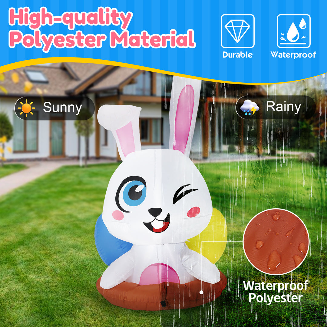 Luminous LED Cartoon Easter Inflatable Rabbit