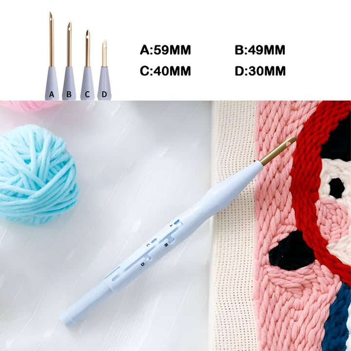 Embroidery Punch Needle Pen Kit for DIY Sewing and Crafts