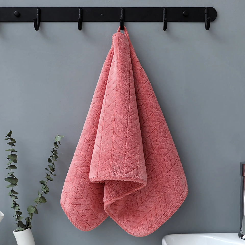 Soft Absorbent Terry Cloth Bath and Face Towel