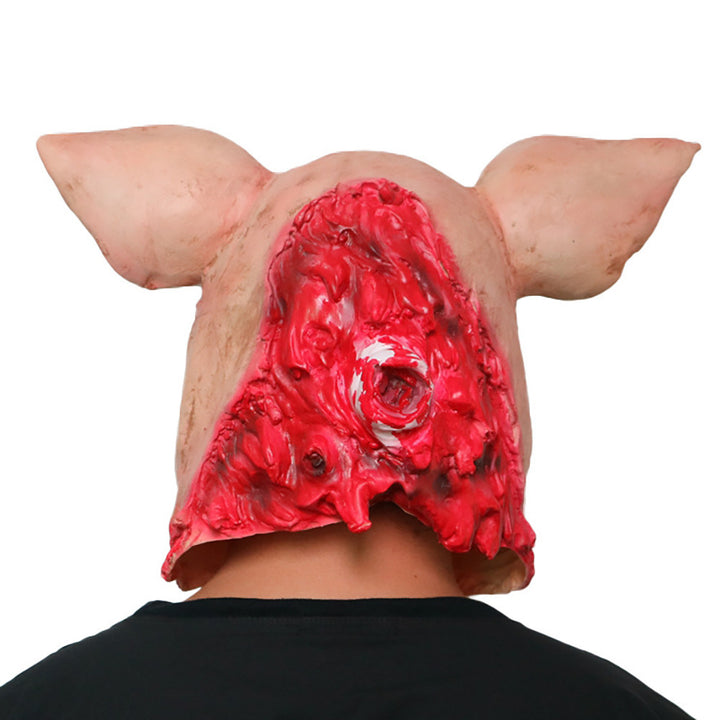 Halloween Horror Latex Rotten Face Pig Head Mask