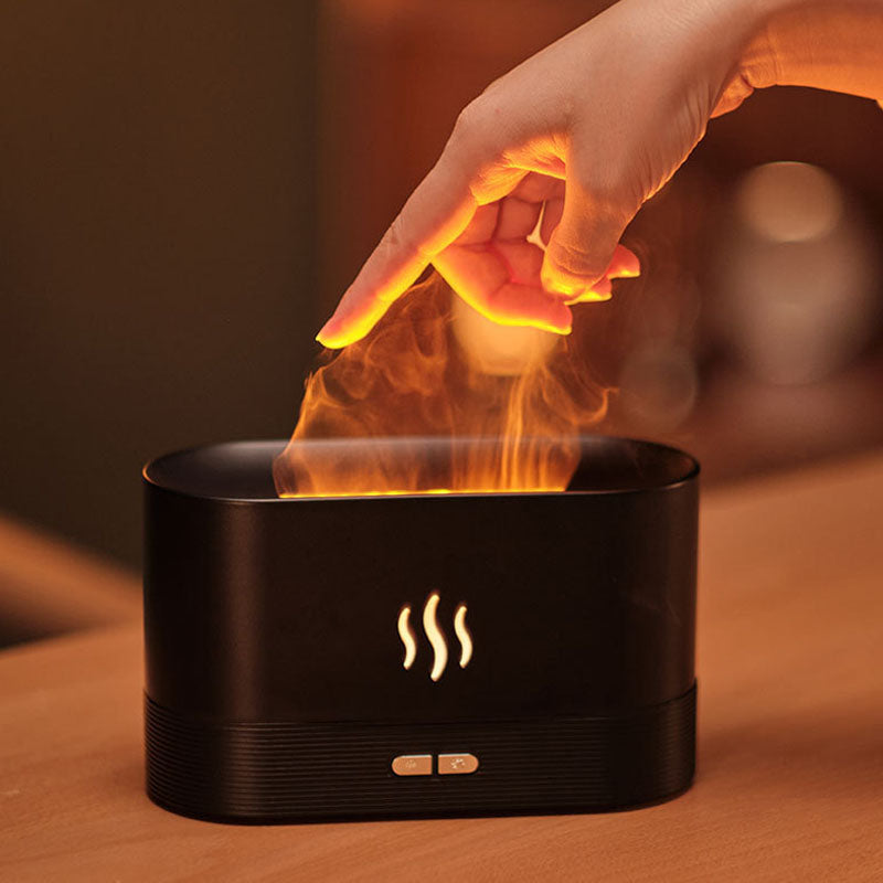 USB Essential Oil Diffuser with 3D Flame Cool Mist Maker for Office and Bedroom