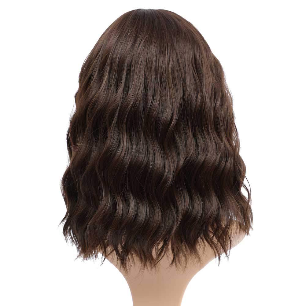 Chemical Fiber Water Ripple Headgear Straight Bangs High-temperature Fiber Braid Wig