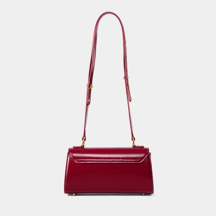 Elegant Burgundy Leather Crossbody Bag for Women