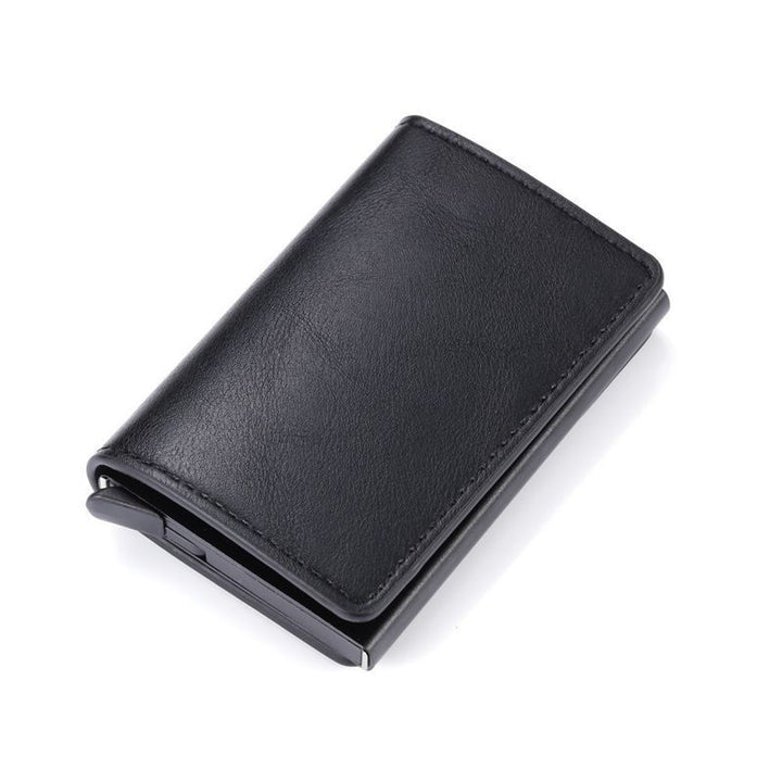 Automatic Eject Card Box Metal Aluminum Alloy Anti-theft Swipe Wallet Card Box Card For Men And Women