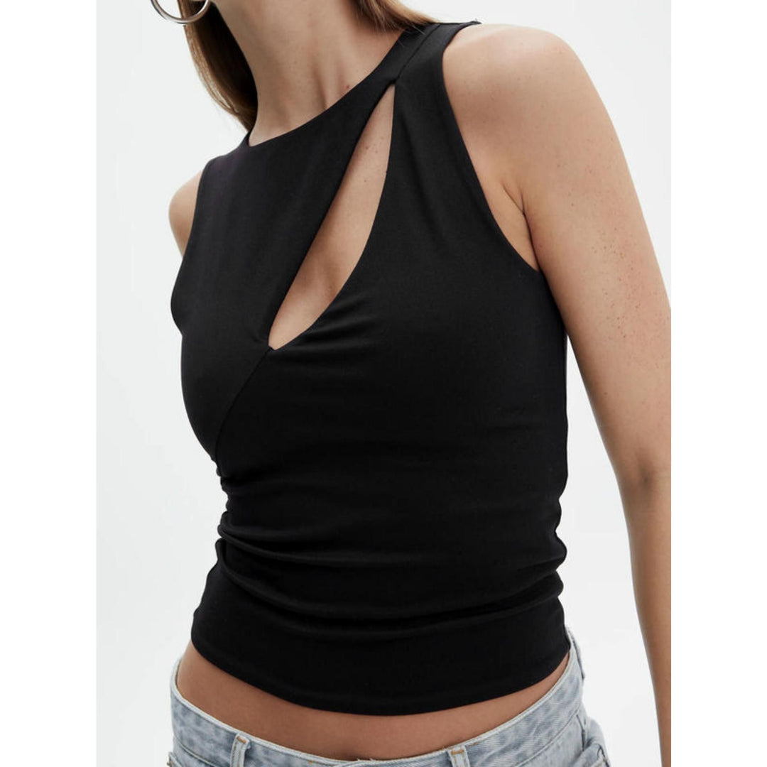 Summer Chic Sleeveless Cut Out Knit Top for Women