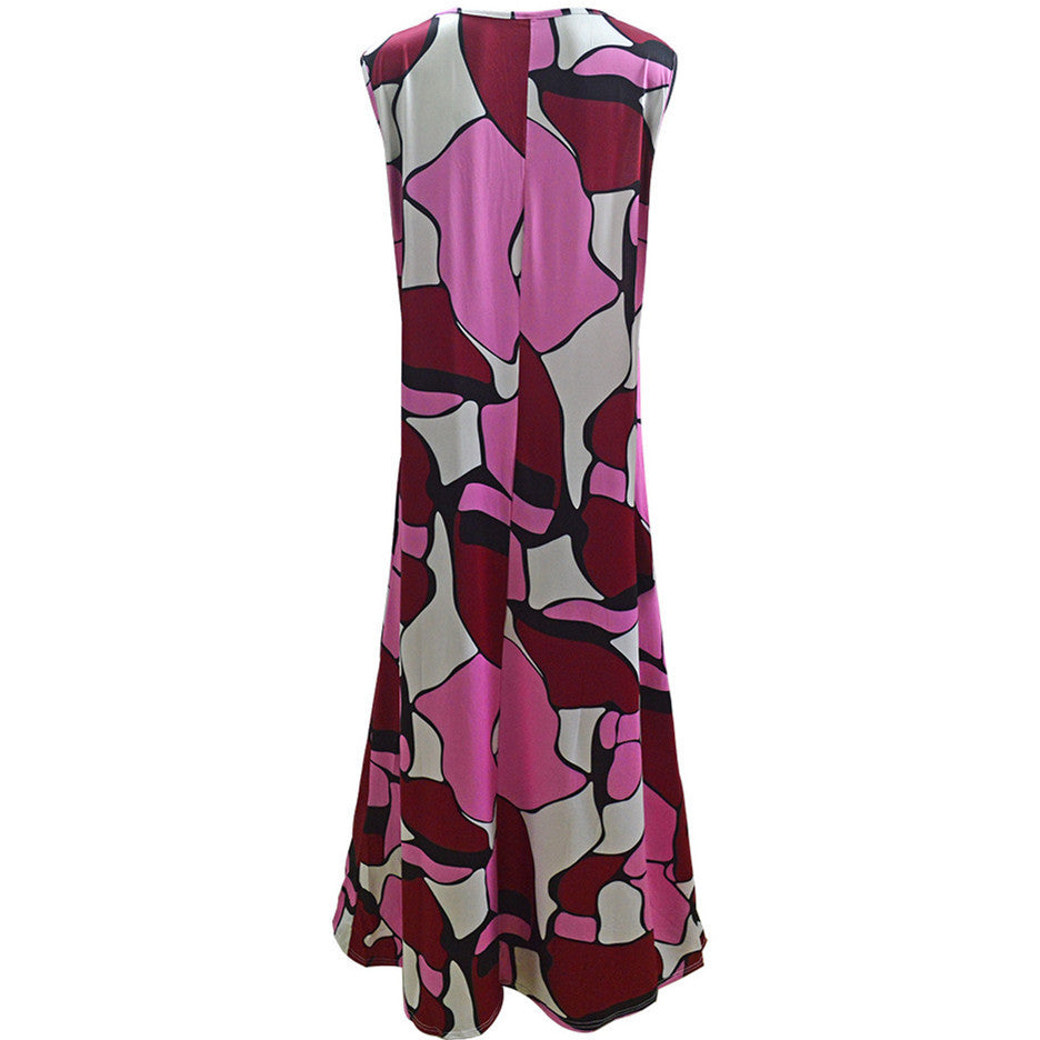 New Women's Printed Sleeveless Dress