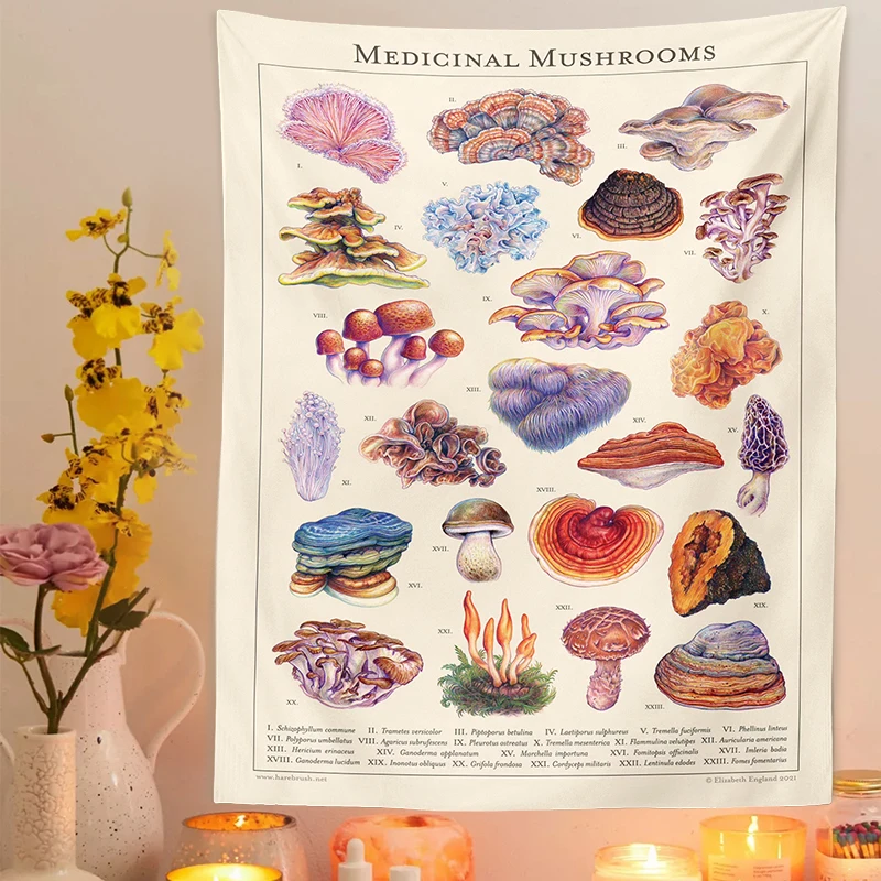 Mushroom Tapestry Wall Hanging