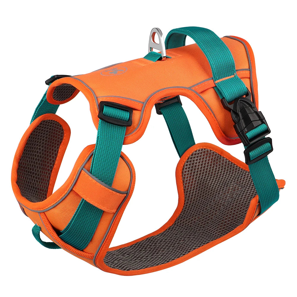 Reflective No-Pull Dog Harness – Durable Adjustable Oxford Nylon Harness for Medium & Large Dogs with Handle