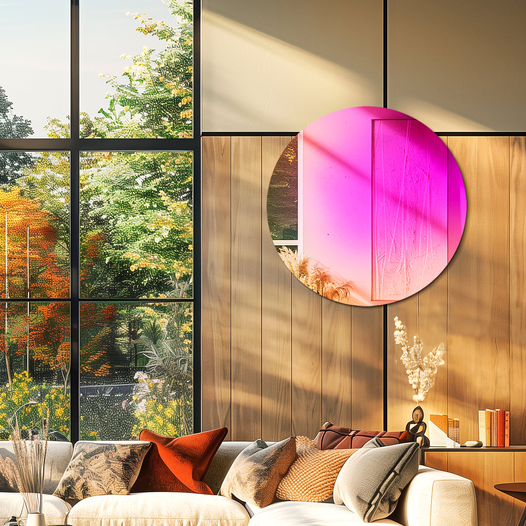 Colorful Gradient Round Wall Mirror