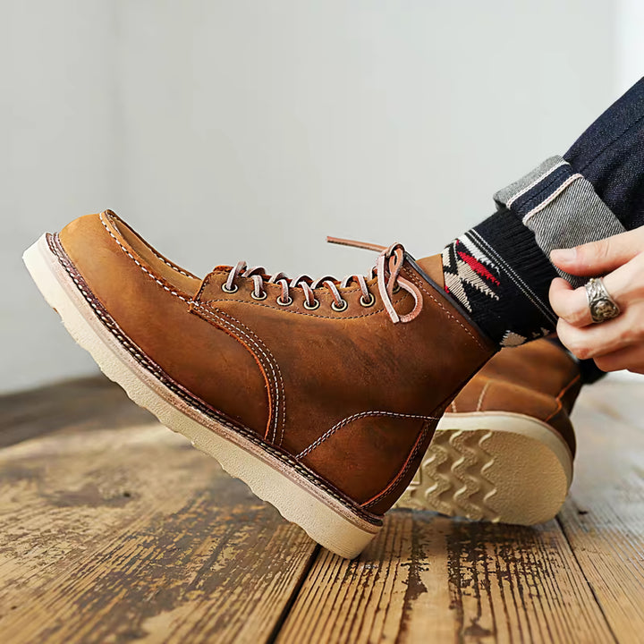 Handmade Vintage Leather Ankle Boots